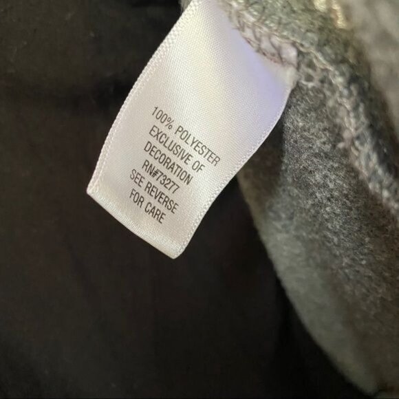 Croft & Barrow Embroidered Snowflake Grey Zip up Fleece Sweatshirt Size M - Picture 6 of 10